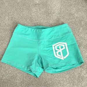Women's Teal Born Primitive medium CrossFit Athletic Shorts